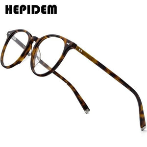 Planet Gates Yellow Leopard Acetate Optical Eyeglass Frames Men Retro Vintage Round Glasses Nerd Women Prescription Spectacles Myopia Eyewear 9122