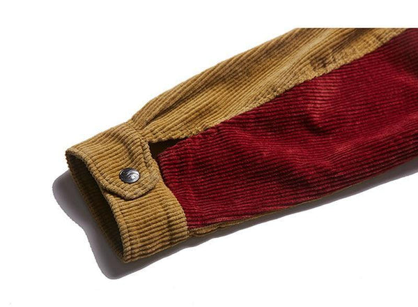 Planet Gates Yellow / M Jacket Men  Patchwork Men's Jacket Pockets High Street Fashion Casual Outwear Men Coat