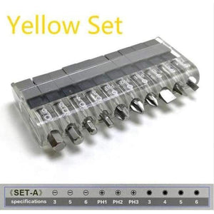 Planet Gates Yellow Multi Tool 12 In 1 Ratchet Screwdriver Set Ratchet Handle 10Pcs Torx Bit Set for Screwdriver Multitool Phone Repair Hand Tool