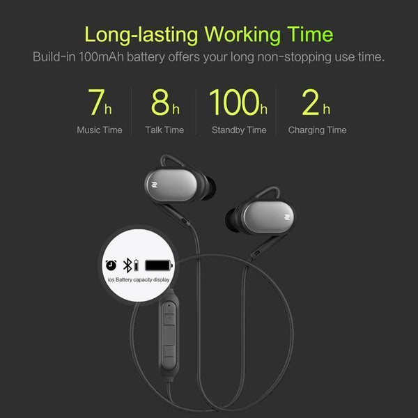 Planet Gates Yellow Mutto Sports Bluetooth Earphone, ROCK Space Series Luxury Bluetooth 4.1 IPX 4 In Ear Sport Bluetooth Earphone