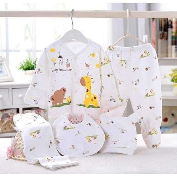 Planet Gates yellow / Newborn 5PCS baby girl clothes 0-3M Spring summer print cartoon newborn clothing gift set cotton new born baby boy clothes baby outfit
