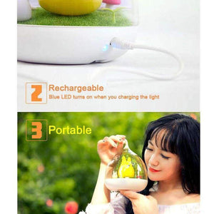 Planet Gates Yellow Night Lamp Hot Sale  LED Night Light Touch Sensor Rechargeable  Bird Cage  For Baby Bedroom Sleep For Gift Free Shipping