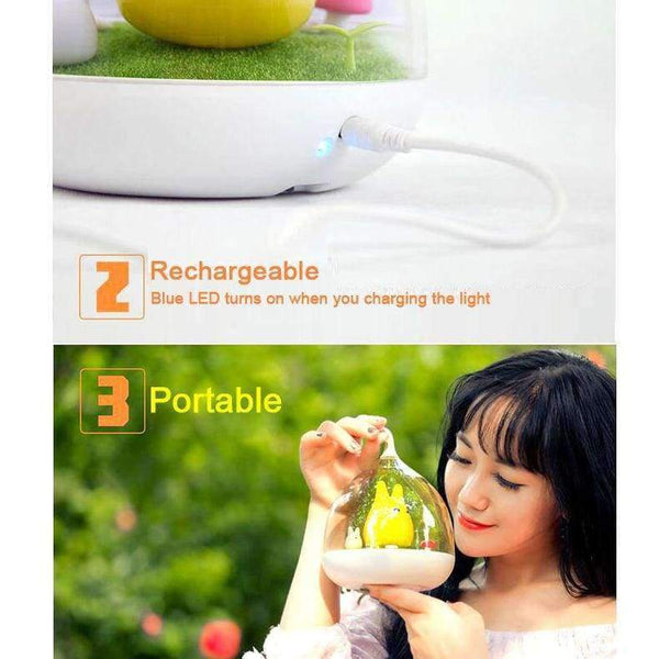 Planet Gates Yellow Night Lamp Hot Sale  LED Night Light Touch Sensor Rechargeable  Bird Cage  For Baby Bedroom Sleep For Gift Free Shipping