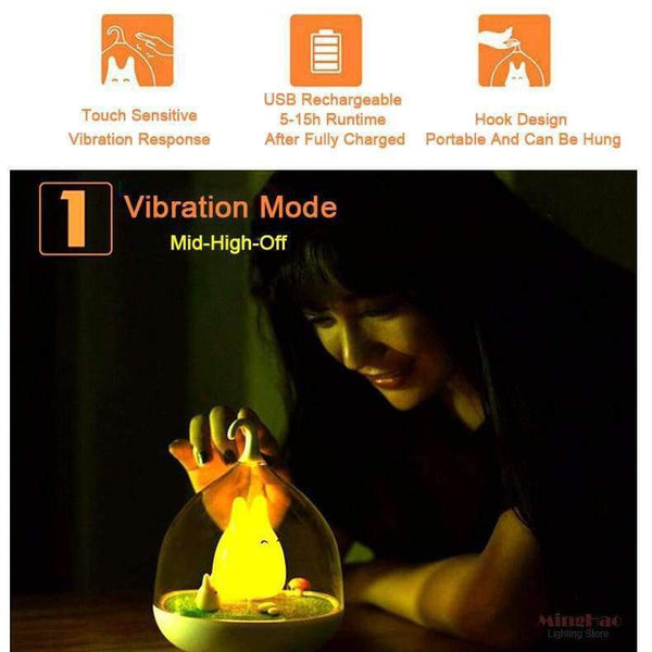 Planet Gates Yellow Night Lamp Hot Sale  LED Night Light Touch Sensor Rechargeable  Bird Cage  For Baby Bedroom Sleep For Gift Free Shipping