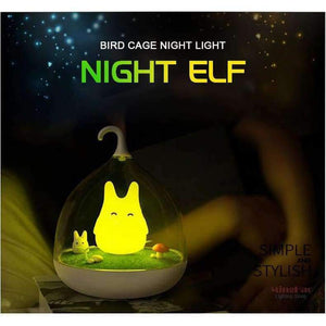 Planet Gates Yellow Night Lamp Hot Sale  LED Night Light Touch Sensor Rechargeable  Bird Cage  For Baby Bedroom Sleep For Gift Free Shipping