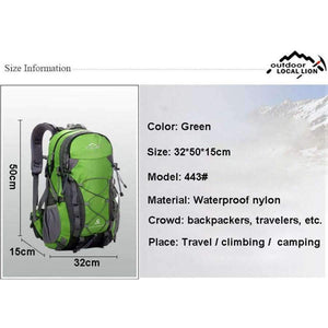 Planet Gates Yellow Outdoor Sports Bag 40L Mountaineering Backpack Functional Men Women Bag Bolsas Femininas Hiking traveling Bag