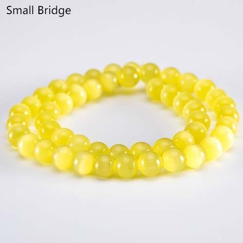 Planet Gates yellow P405 / 8MM 25pcs 4 6 8 10Mm Mix Color Round Glass Strand Beads For Jewelry Making Diy Bracelets Perles Loose Smooth Natural Opal Beads Wholesale