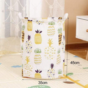 Planet Gates Yellow pineapple Large Laundry Basket Waterproof Dirty Clothes hamper For Toy Washing Basket Dirty Clothes Sundries Storage Baskets Box