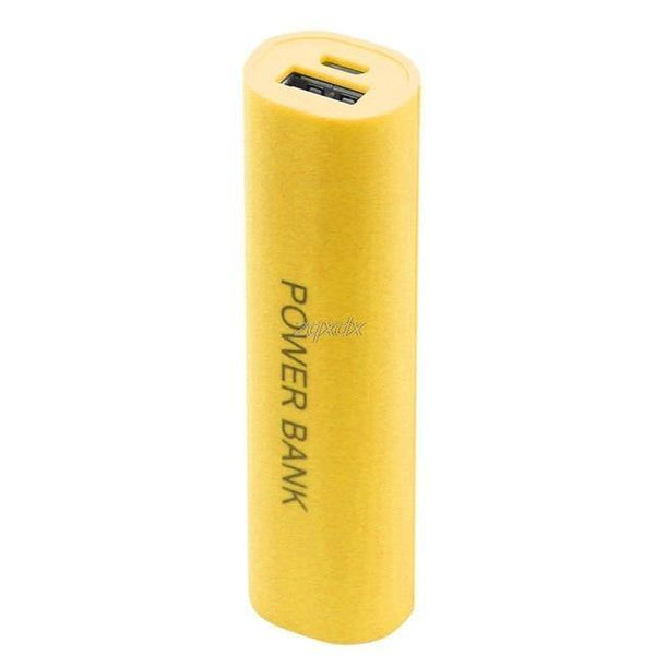 Planet Gates Yellow Portable DIY USB Mobile Power Bank Charger Pack Box Battery Case For 1 x 18650 Z17 Drop ship