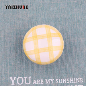 Rural Acme Nordic Style Ceramic Single Cartoon Round  Wardrobe Kitchen Garden Door Handle Modern Cabinet Handle