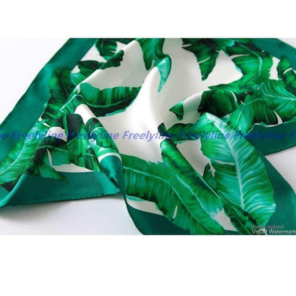 Planet Gates Yellow Printed Small Square Silk Scarf Women Neckerchief 100% Silk Twill Scarves & Wraps Bandana Foulard Fabulous Accessories