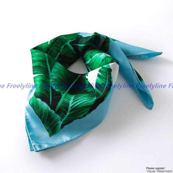 Planet Gates Yellow Printed Small Square Silk Scarf Women Neckerchief 100% Silk Twill Scarves & Wraps Bandana Foulard Fabulous Accessories