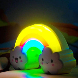 Planet Gates Yellow Rainbow Lamp LED Night Light for Bedroom Children kids baby Ambient Emergency light Can charge for gift  LAOPAO