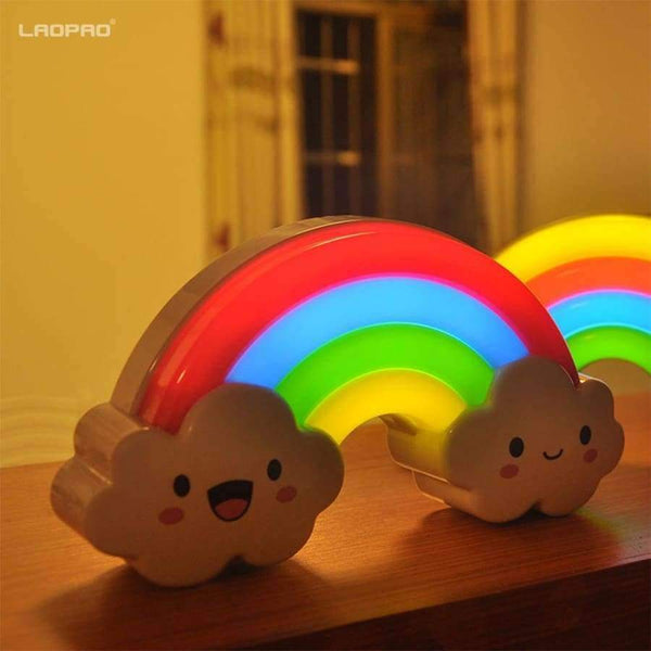 Rainbow Lamp LED Night Light for Bedroom Children kids baby Ambient Emergency light Can charge for gift  LAOPAO
