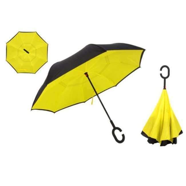 Planet Gates Red Floral Reverse Umbrellas Folding Double Layer Inverted C Hand Holder Stand Rain Windproof Rolling Over Umbrella For Women