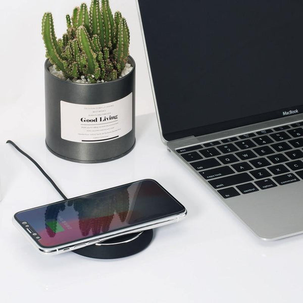 Planet Gates Yellow ROCK Qi Wireless Charger for iPhone X 8 for Samsung Galaxy Note 8 S8 S7 S6 Edge Mobile Phone Desktop 5W Wireless Charging