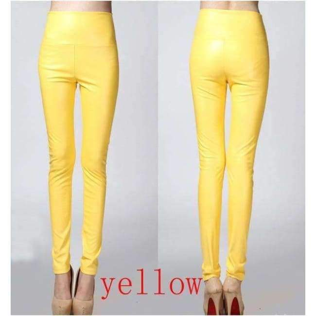 Planet Gates Autumn winter Women legging skinny PU leather pencil Leggings slim faux Leather Pants female fashion thick fleece trousers