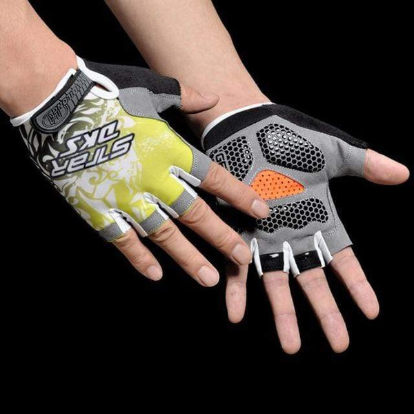 Planet Gates Yellow / S Cycling Gloves Breathable Sweat Comfortable Women Men Bicycle Gloves Anti-slip Shockproof Bicycle Motorcycle Gloves