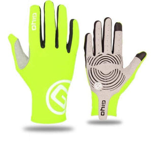 Planet Gates Yellow / S Cycling Gloves Long Full Fingers Sports Touch Screen Gel Sports Women Men Summer long finger gloves  MTB Road Riding Racing
