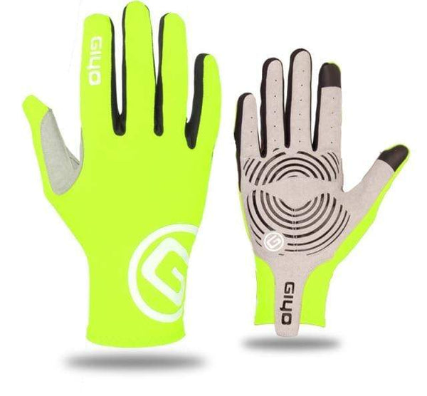 Planet Gates Yellow / S Cycling Gloves Long Full Fingers Sports Touch Screen Gel Sports Women Men Summer long finger gloves  MTB Road Riding Racing