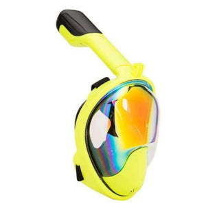 Planet Gates Yellow / S/M Mask Scuba Mask Underwater Anti Fog Full Face Snorkeling Mask Women Men Swimming Snorkel Diving Equipment