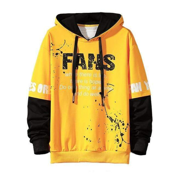 Planet Gates yellow / S Men's Long Sleeve Fashion Hoodie Fitted Sweatshirt Men's Casual Hooded Sportswear Men's Spring Comfortable Hoodie
