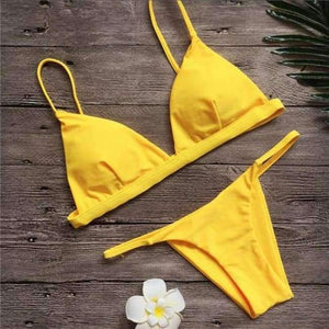 Planet Gates Yellow / S Swimwear Women Sexy Micro Bikinis Swimsuit Brazilian Biquini Female Beach Wear Bathing Suits Swimming Suit Bikini Set
