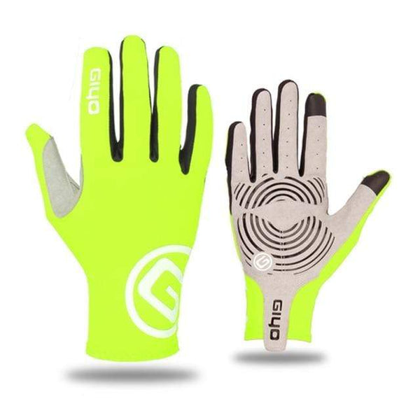 Planet Gates Yellow / S Touch Screen Long Full Fingers Gel Sports bike Cycling Gloves MTB Road Bike Riding Racing Gloves Women Men Bicycle Gloves