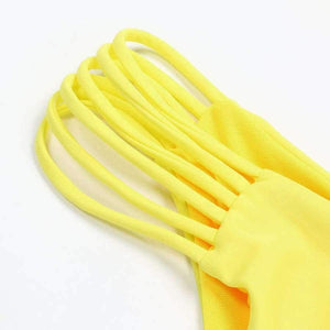 Planet Gates Yellow / S Women swimwear Flower hollow out swimwear women Eye-catching sexy swimwear women bikini Pregnant woman swimsuit JL 10