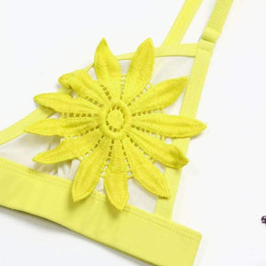 Planet Gates Yellow / S Women swimwear Flower hollow out swimwear women Eye-catching sexy swimwear women bikini Pregnant woman swimsuit JL 10