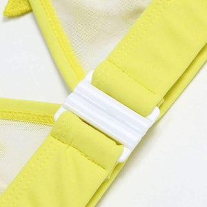 Planet Gates Yellow / S Women swimwear Flower hollow out swimwear women Eye-catching sexy swimwear women bikini Pregnant woman swimsuit JL 10