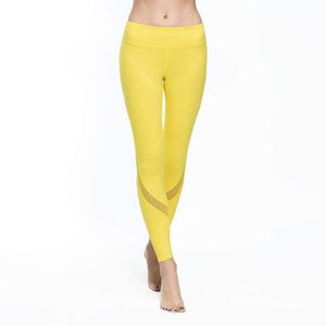 Planet Gates Yellow / S Yoga Sports Leggings For Women Sports Tight Mesh Yoga Leggings Yoga Pants Women Running Pants Tights for Women K9-002