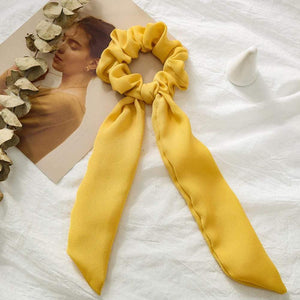 Stripe Ribbon Hair Scrunchies Women Elastic Hair Bands Scarf Hair Ties Rope Ponytail Holder Girls Hair Accessories