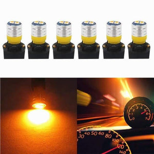 Planet Gates Yellow T10 Led Interior Lights Car Gauge Dashboard Dash Light Instrument Cluster Panel W5W 194 Bulb Twist Socket PC195 PC194 PC168