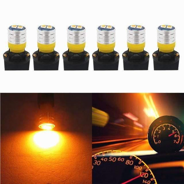 Planet Gates Yellow T10 Led Interior Lights Car Gauge Dashboard Dash Light Instrument Cluster Panel W5W 194 Bulb Twist Socket PC195 PC194 PC168