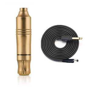 Planet Gates Yellow Tattoo Pen Tattoo Rotary Pen Professional Permanent Makeup Tattoo Machine for Tattoo Artists And Beginner Tattoo Studio Supplies