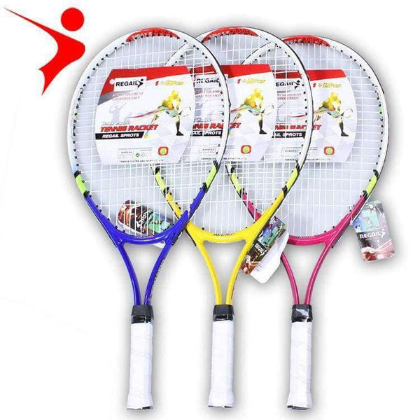 Planet Gates Yellow Teenager's Training Tennis Racket Aluminum Alloy Racquet with Bag for Chidlren New Beginners with free Carry Bag