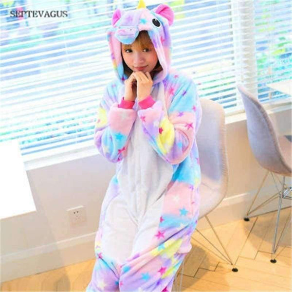 Planet Gates Yellow Tenma / S Adult/Kids Winter Woman whole Pajamas Animals Unicorn Costume  Fancy Animal Anime Cosplay One piece Jumpsuit Halloween Onesie