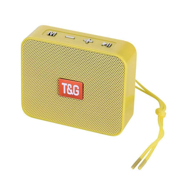 Planet Gates Yellow TG166 Bluetooth Portable Wireless Speaker Hot Outdoor Square 2020 New Subwoofer Mini Speaker Hands-free Support FM Radio TF Card