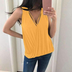 Planet Gates yellow tops / L Women tops &Tee for women Summer 2018 Summer casual sleeveless casual  work feminino at home blusas T-Shirts WS7627k