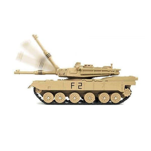 Planet Gates Yellow Toy Vehicle Military Tiger Metal Tank Model Diecast with light and sound, Pullback 15CM