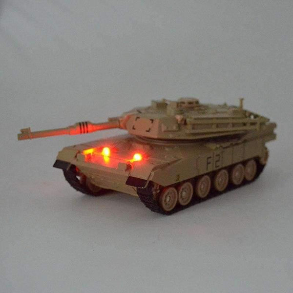 Planet Gates Yellow Toy Vehicle Military Tiger Metal Tank Model Diecast with light and sound, Pullback 15CM
