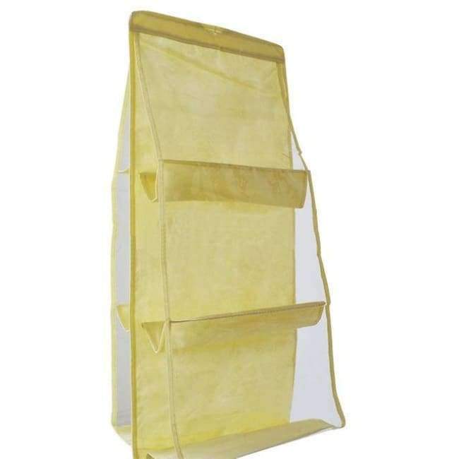 Planet Gates Green Urijk 6 Pockets Hanging Storage Bag Purse Handbag Tote Bag Shoes Storage Organizer Rack Hanger Storage Accessories Drop Shipping