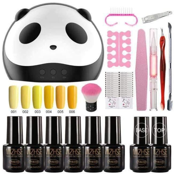 Planet Gates Yellow UV Gel Nail Art Kits 36w Nail Dryer Lamp Manicure UV Gel Polish Set For Nail Extension Varnish Lacquer Manicure Tools Kit