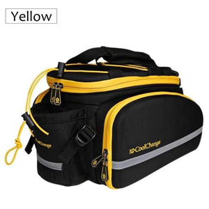 Planet Gates Yellow Waterproof Bicycle Bag 35L Multifunction Portable Cycling Rear Seat Tail Bag Bike Bag Shoulder Handbag Accessories