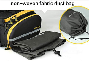 Planet Gates Yellow Waterproof Bicycle Bag 35L Multifunction Portable Cycling Rear Seat Tail Bag Bike Bag Shoulder Handbag Accessories
