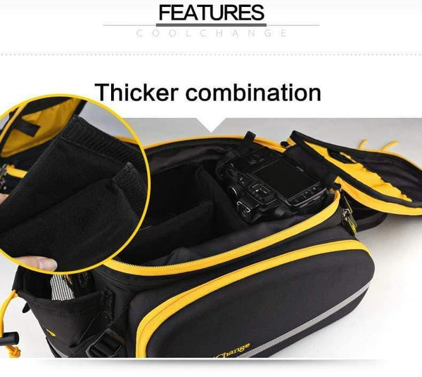 Planet Gates Yellow Waterproof Bicycle Bag 35L Multifunction Portable Cycling Rear Seat Tail Bag Bike Bag Shoulder Handbag Accessories