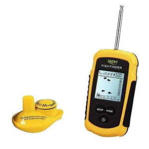 Planet Gates Žlutý bezdrátový FFC1108-1 100M kabelový bezdrátový sonar s alarmem, LCD sonar s rybami, rybářské návnady, echoloty, sonary, rybářský návnadový ...