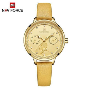 Planet Gates YELLOW Women Watch Fashion Quartz Lady Leather Watchband Date Week Casual Waterproof Wristwatch Gift for Girl  New Blue