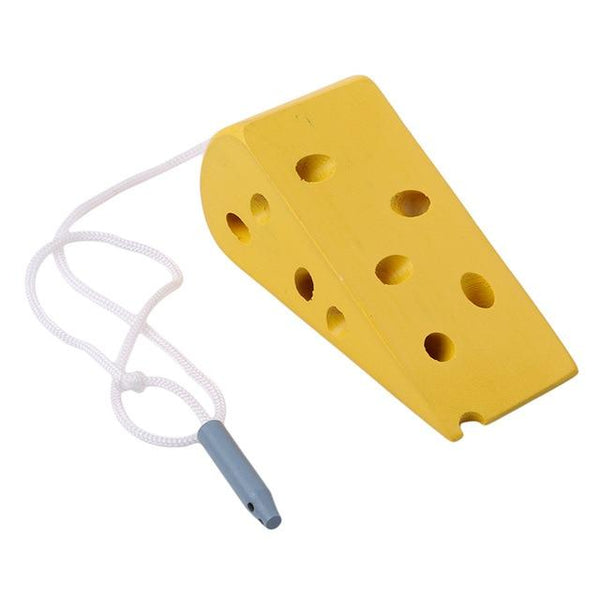 Planet Gates yellow Wooden Education Baby Kindergarten Mouse Thread Cheese Plaything Early Learning Education Toys Montessori Teaching Aids Math Toy